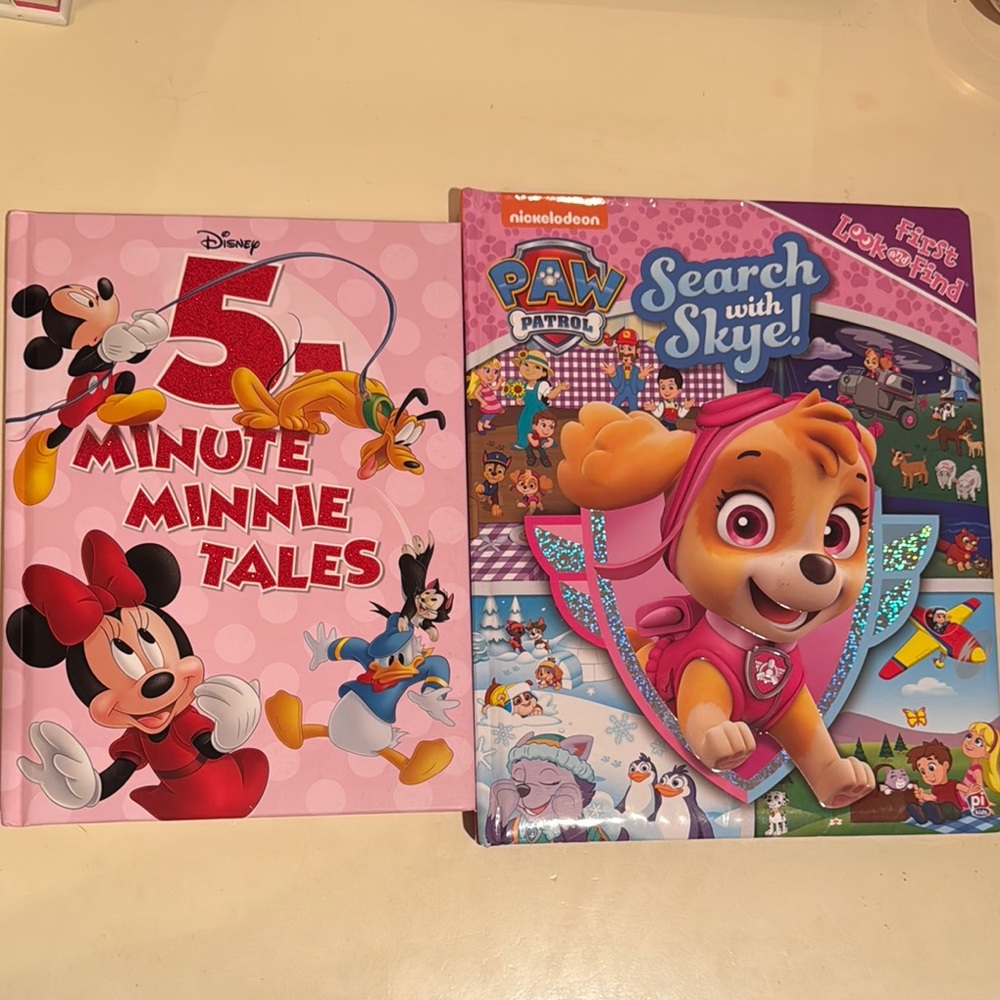 Books Skye Minnie Disney 5 Minute Tales Paw Patrol Look Find board Nickelodeon
